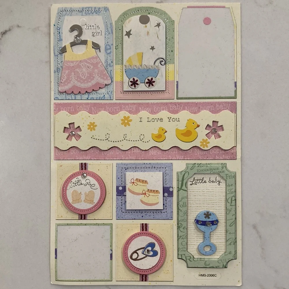 💕4 FOR $10💕 Assorted Birthday, Baby Shower, Scrapbooking Stickers 🎉